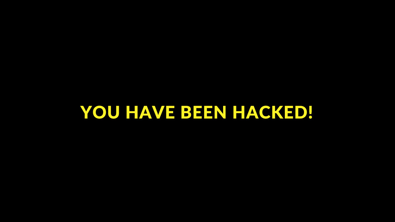 hacked-caution